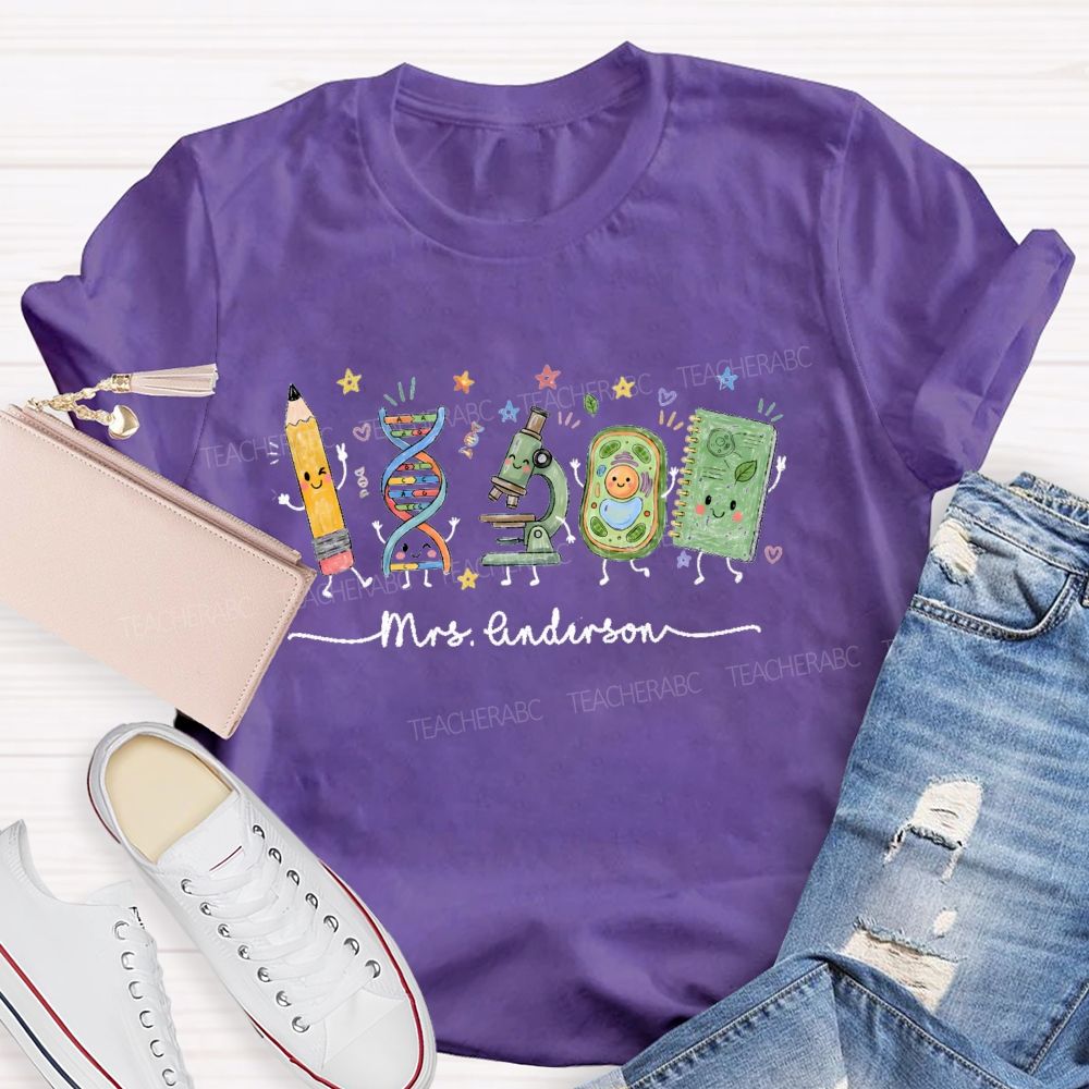Personalized Name Scientific Equipment For Dance Teacher T-shirt