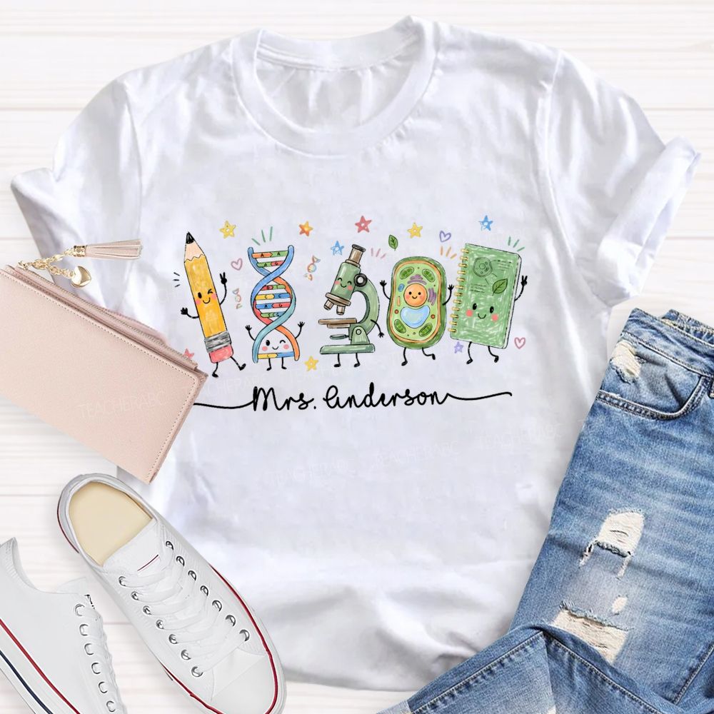 Personalized Name Scientific Equipment For Dance Teacher T-shirt
