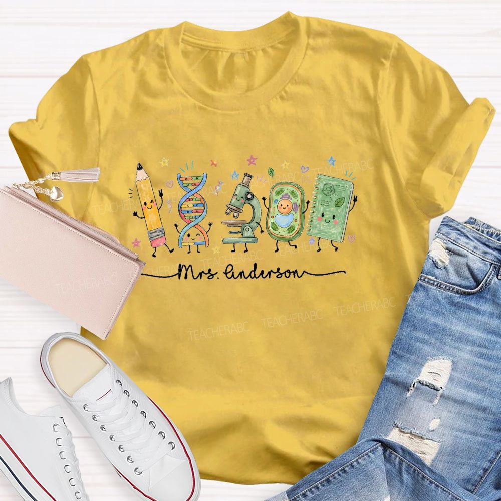 Personalized Name Scientific Equipment For Dance Teacher T-shirt