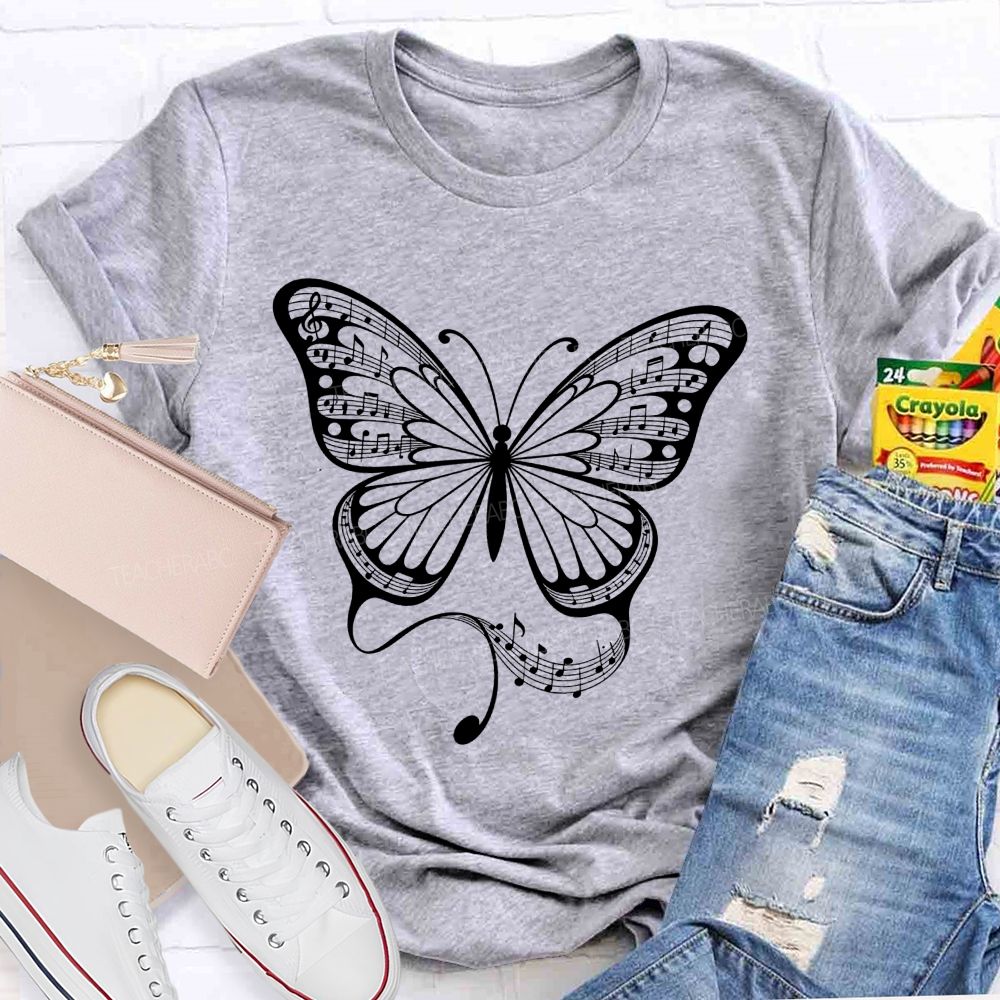 Music Teacher With Song In Every Wing Teacher T-shirt