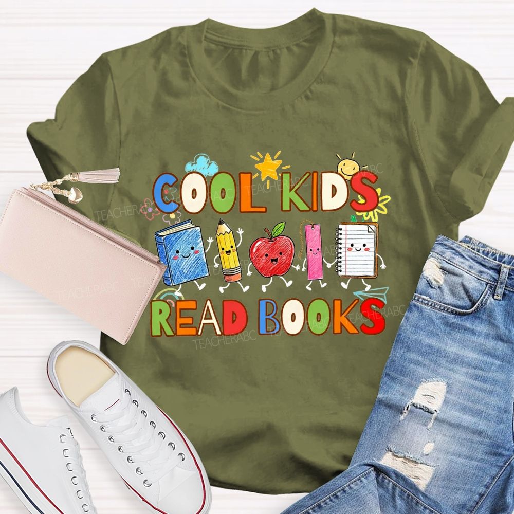 Cool Kids Read Books Loves Reading Together Teacher T-shirt