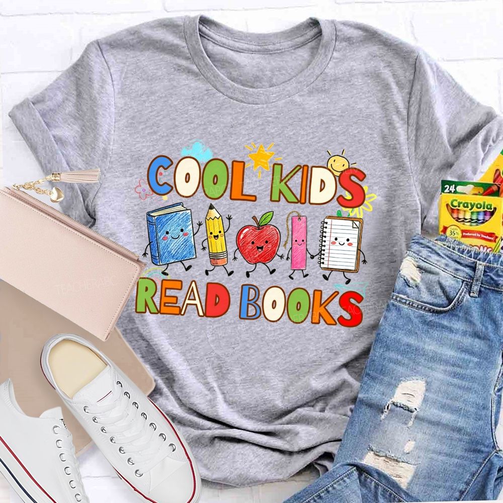 Cool Kids Read Books Loves Reading Together Teacher T-shirt