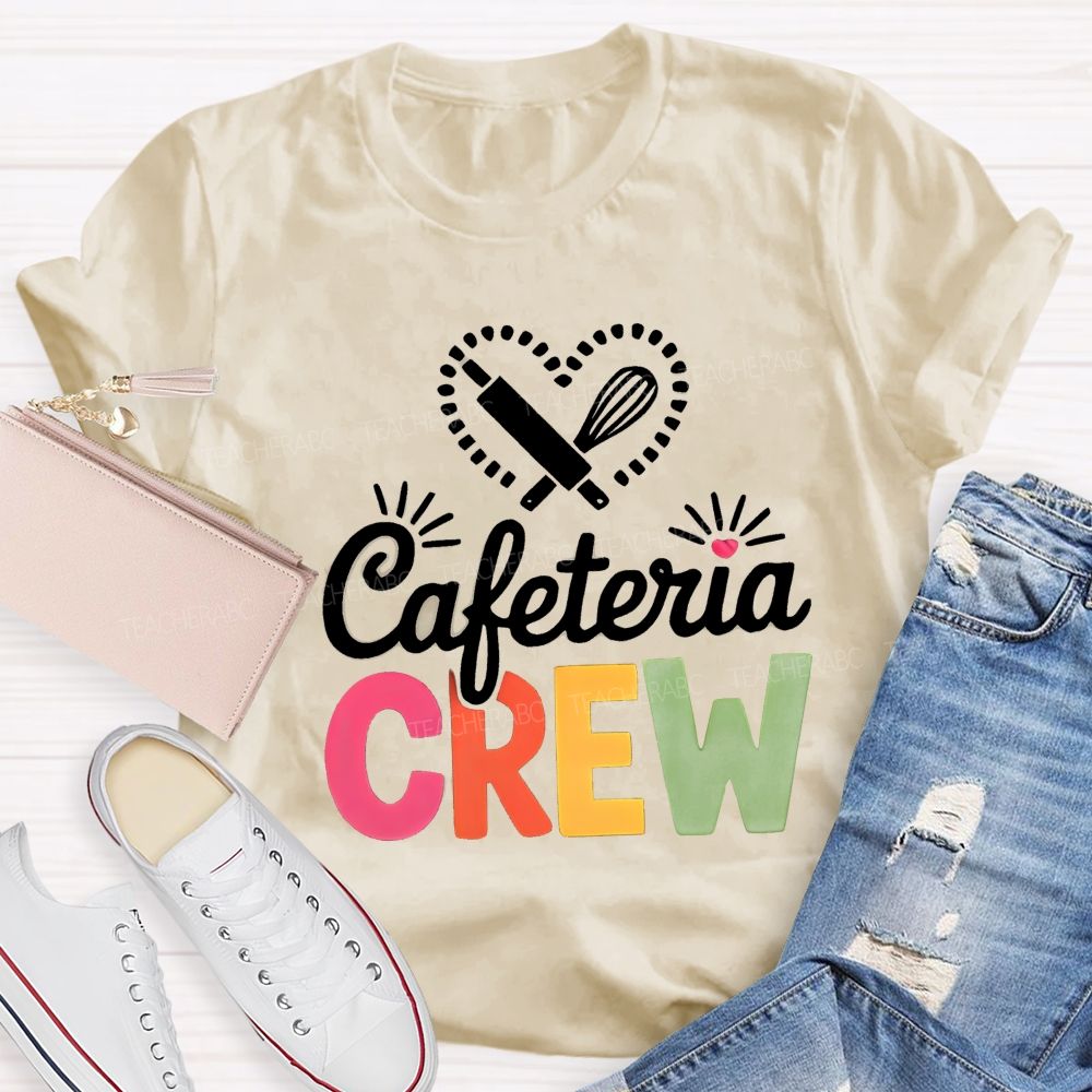 Cafeteria Crew Rolling Pin Whisk Heart T-shirt