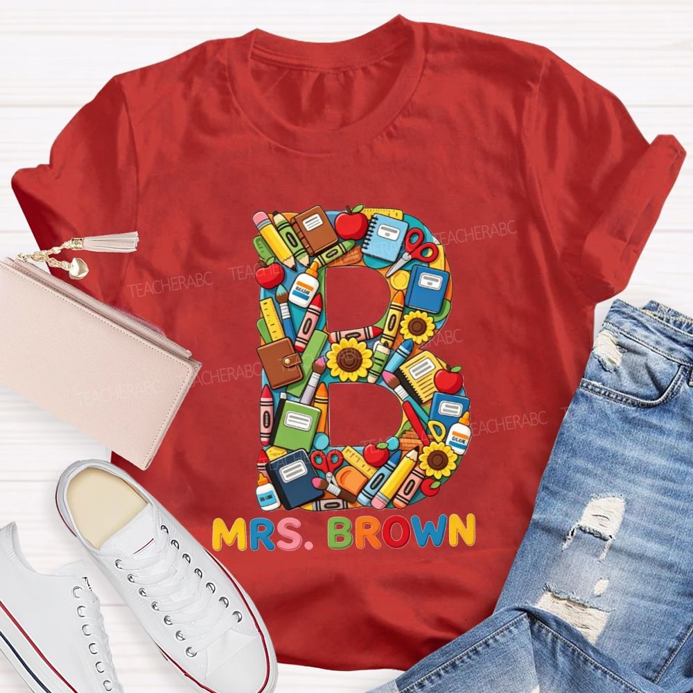 Personalized Name Teacher Love Read Teacher T-shirt