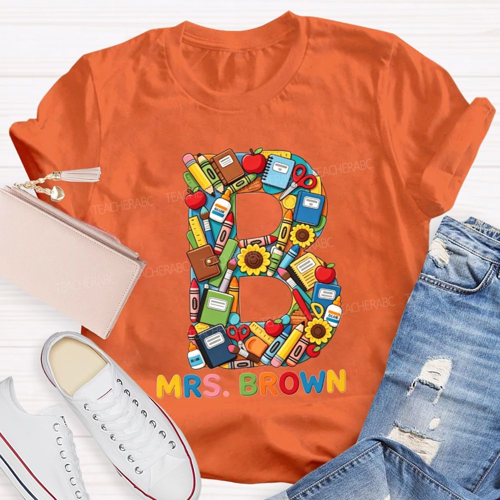 Personalized Name Teacher Love Read Teacher T-shirt