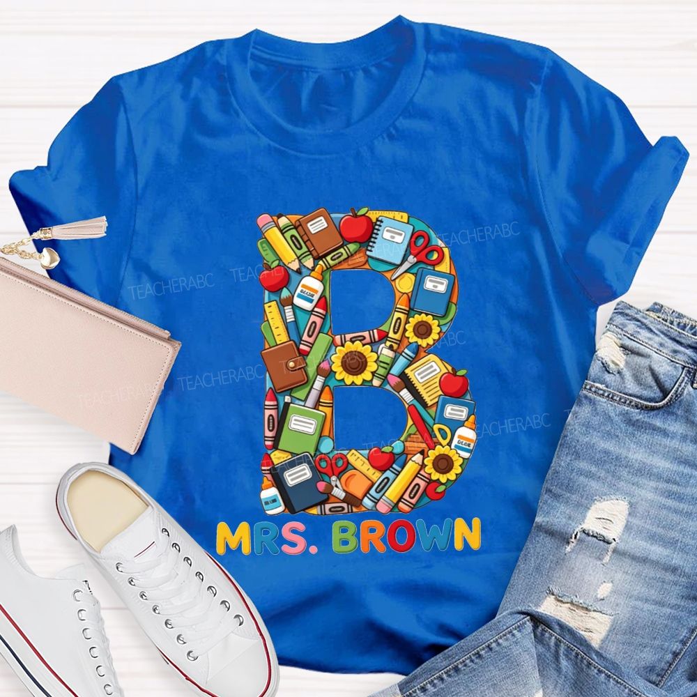 Personalized Name Teacher Love Read Teacher T-shirt