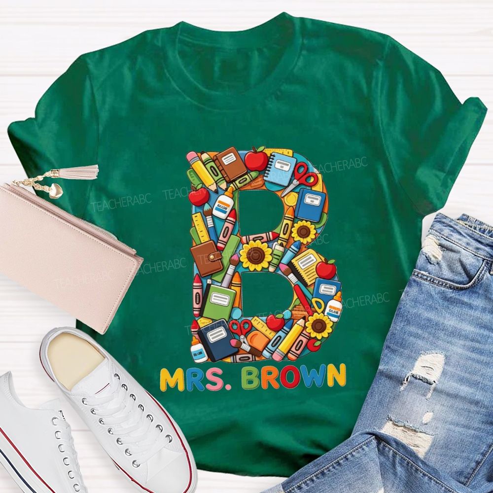Personalized Name Teacher Love Read Teacher T-shirt