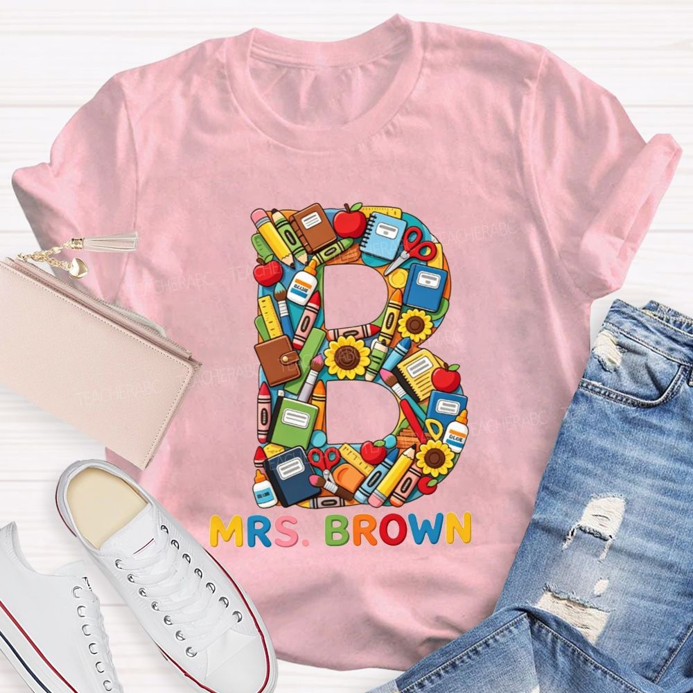 Personalized Name Teacher Love Read Teacher T-shirt