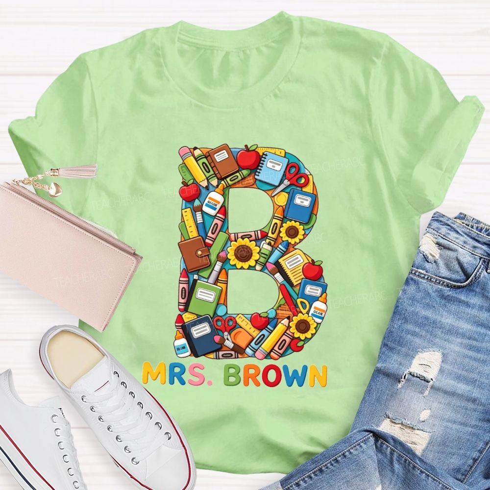 Personalized Name Teacher Love Read Teacher T-shirt