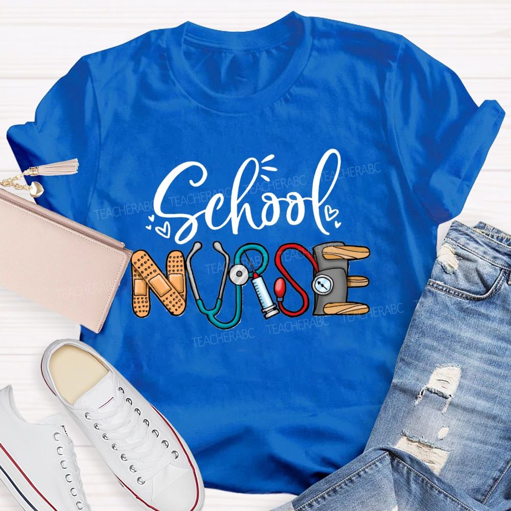 School Nurse Stethoscope Teacher T-Shirt