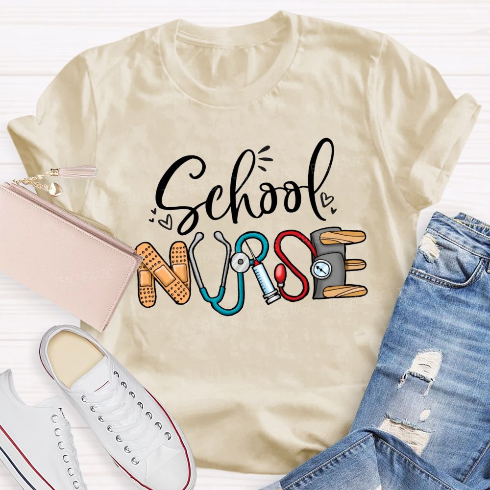 School Nurse Stethoscope Teacher T-Shirt