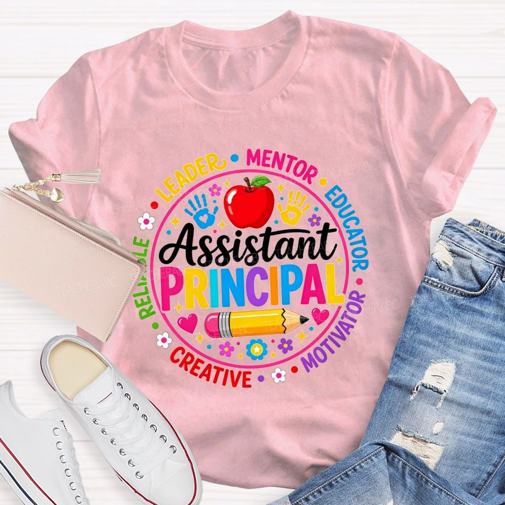 Assistant Principal Leader Mentor Educator Circle Teacher T-shirt