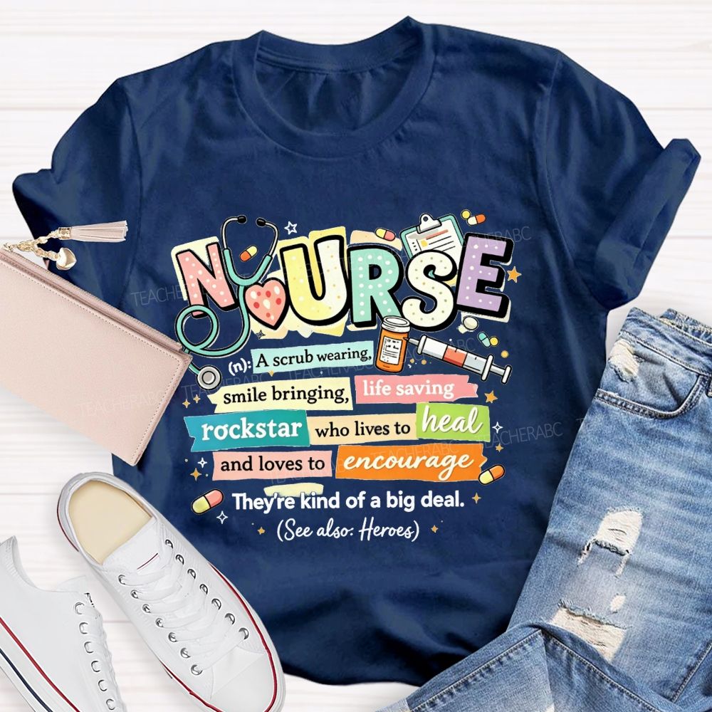 School Nurse Definition Healthcare Worker T-shirt