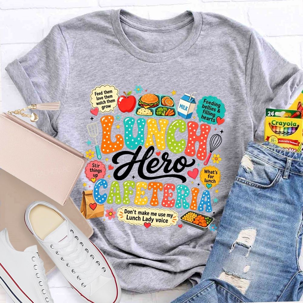 Lunch Hero Cafeteria Groovy Polka Dot Lunch Lady Don'T Make Me T-shirt