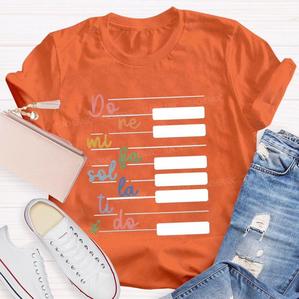 Do Re Mi Piano Keys Music Teacher T-Shirt