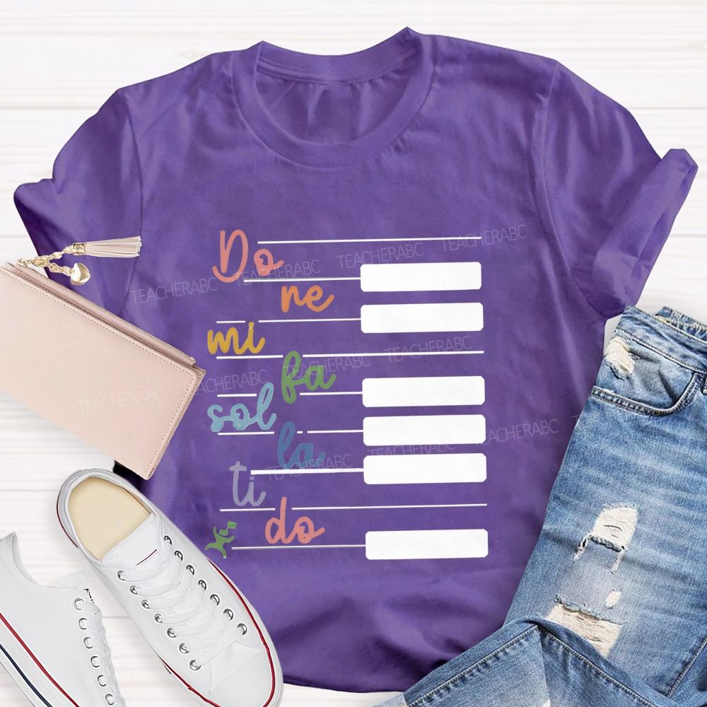 Do Re Mi Piano Keys Music Teacher T-Shirt