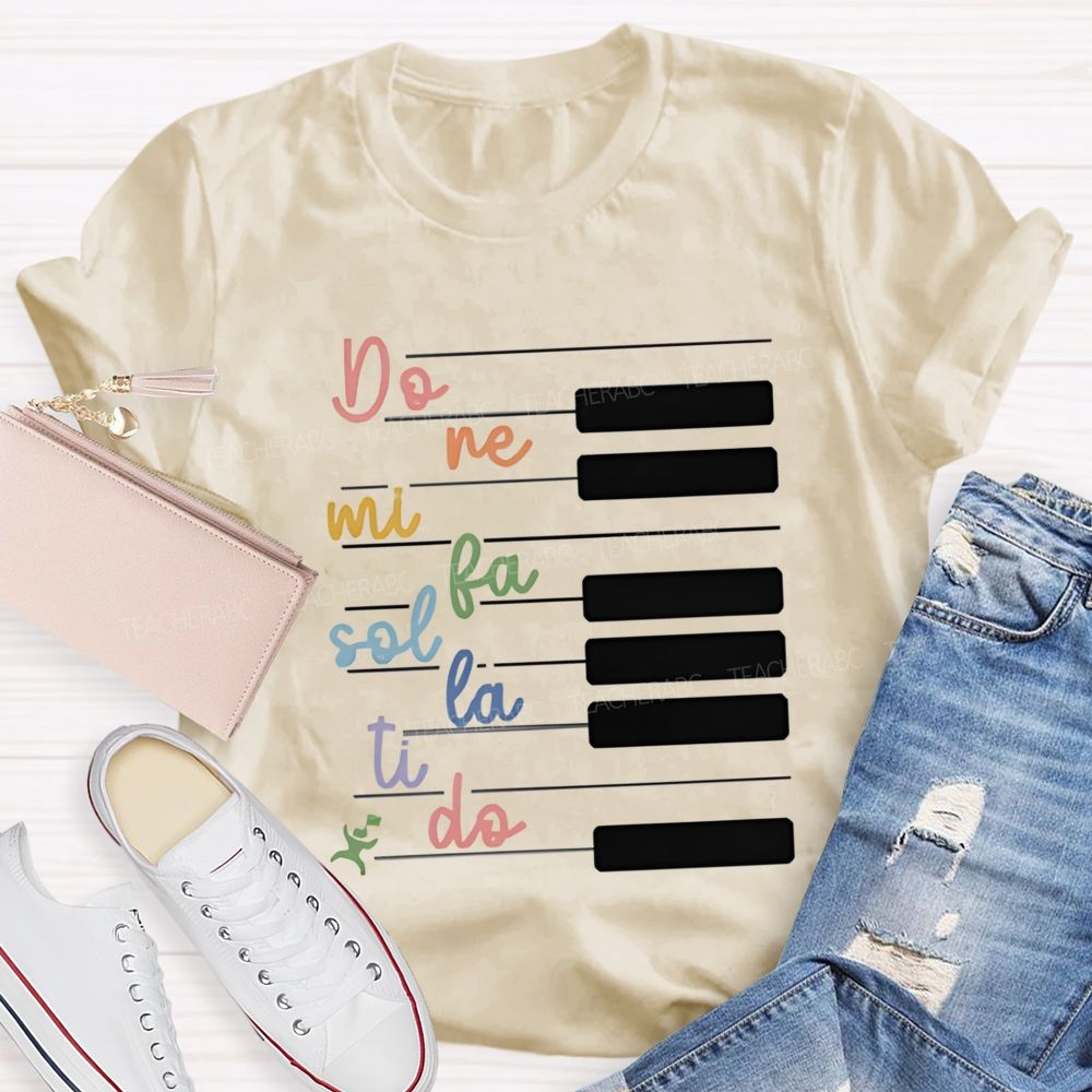Do Re Mi Piano Keys Music Teacher T-Shirt