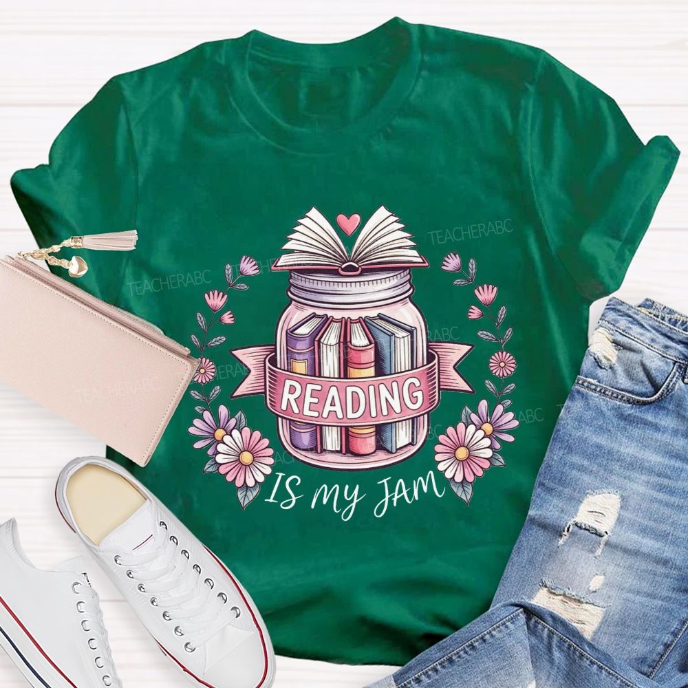 Books Inside My Jam Reading In My Heart T-shirt