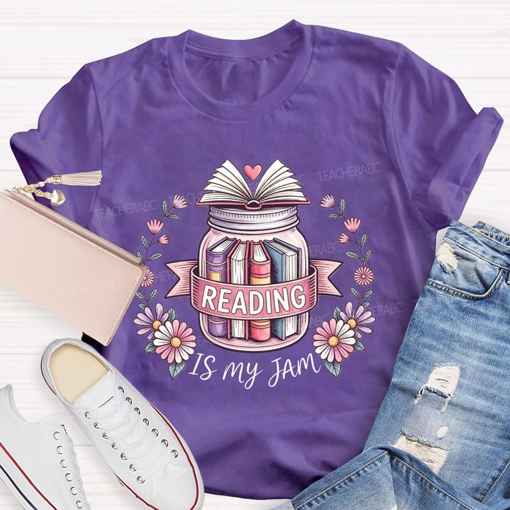 Books Inside My Jam Reading In My Heart T-shirt