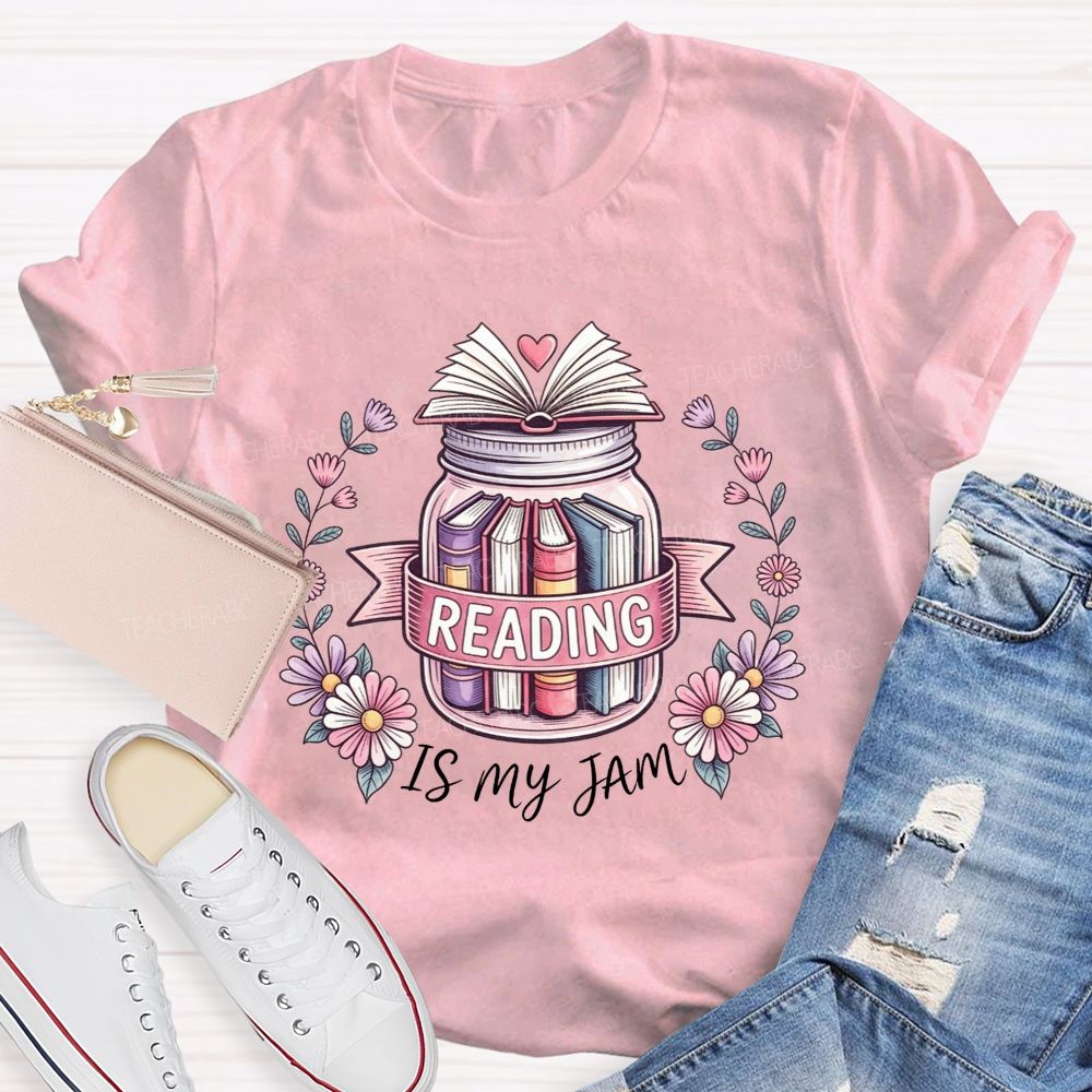 Books Inside My Jam Reading In My Heart T-shirt