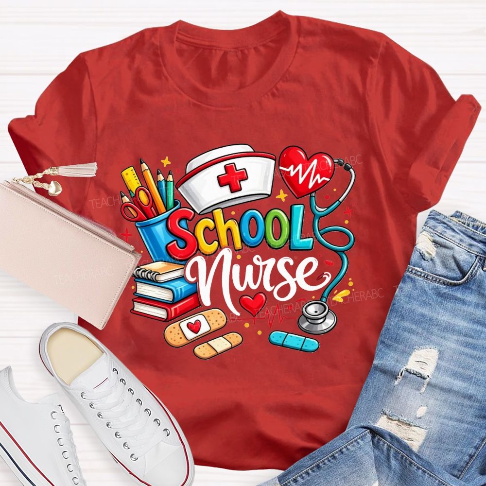 School Nurse Ready For Every Scraped Knee And Headache T-shirt