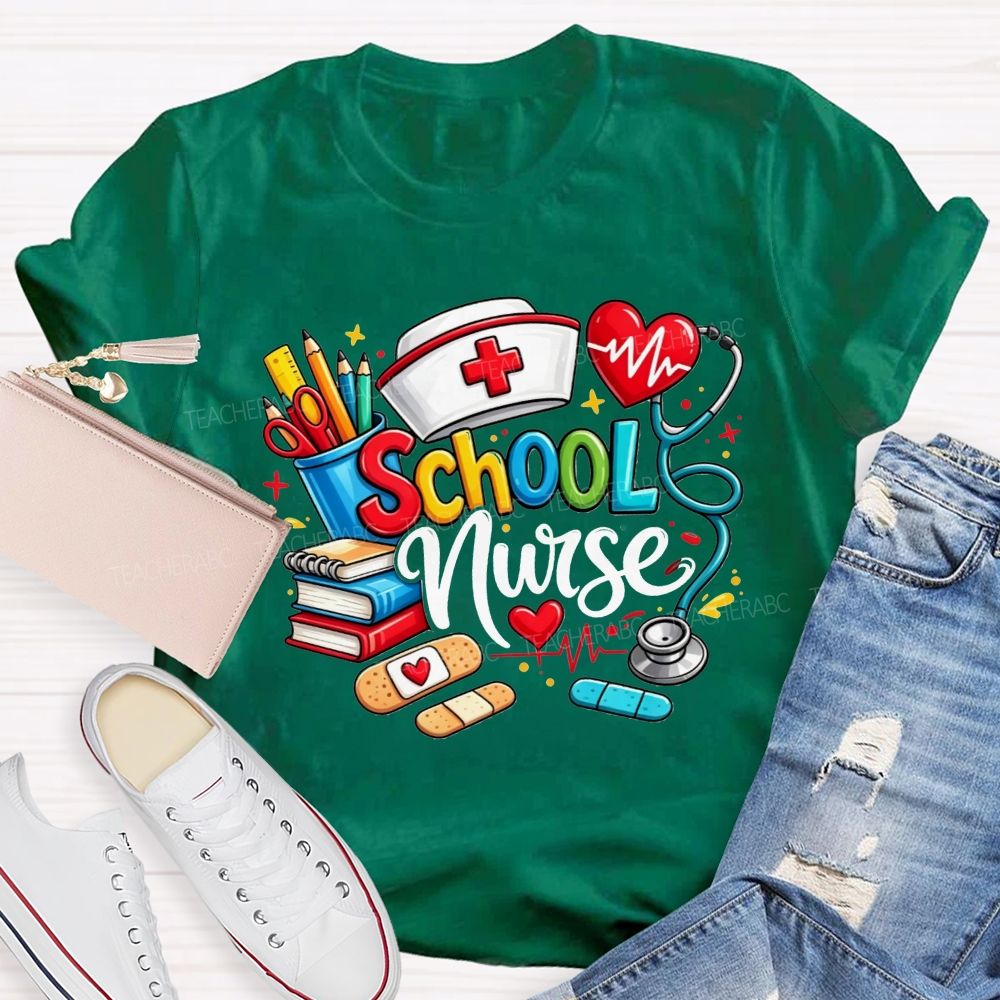 School Nurse Ready For Every Scraped Knee And Headache T-shirt