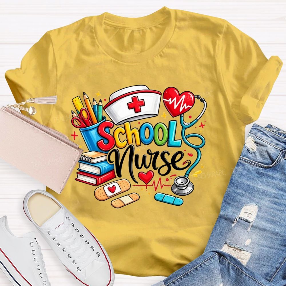 School Nurse Ready For Every Scraped Knee And Headache T-shirt