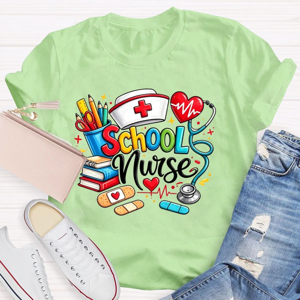 School Nurse Ready For Every Scraped Knee And Headache T-shirt
