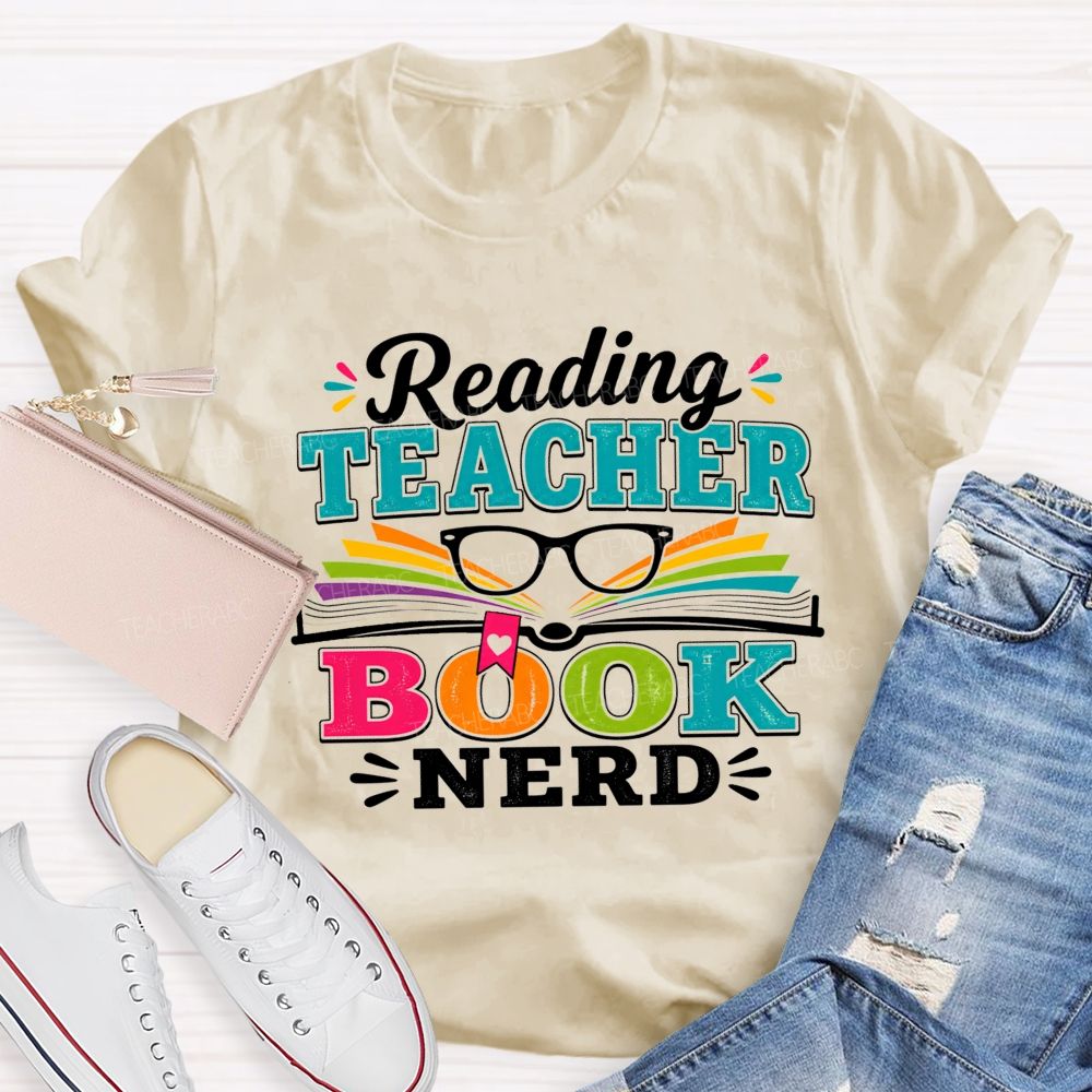 Reading Teacher Book Nerd Teacher T-shirt