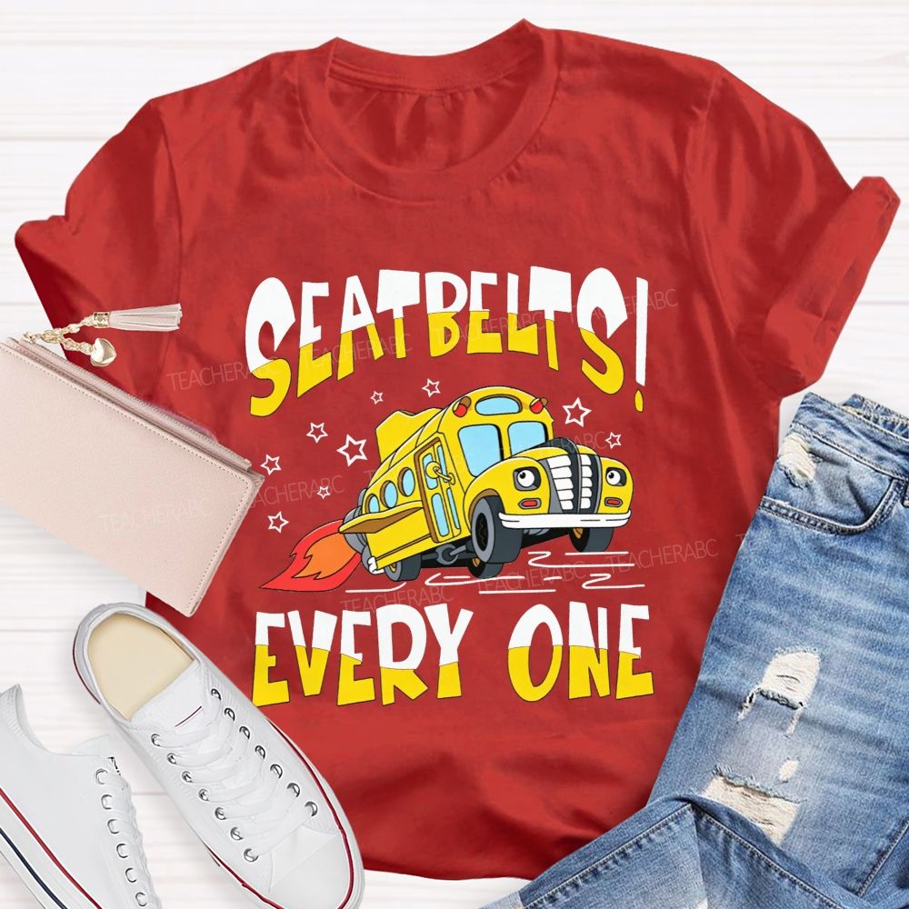 Magic School Bus Seatbelts Everyone T-shirt