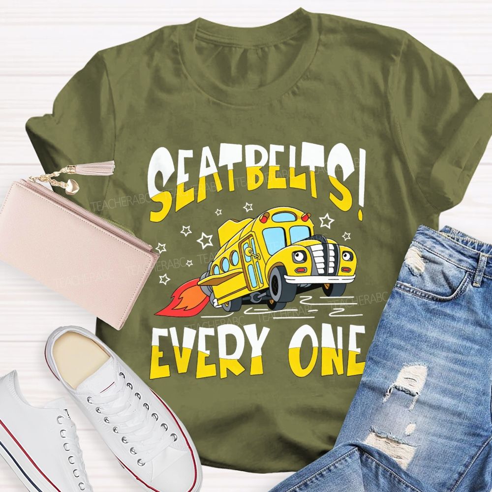 Magic School Bus Seatbelts Everyone T-shirt
