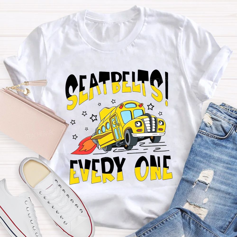 Magic School Bus Seatbelts Everyone T-shirt