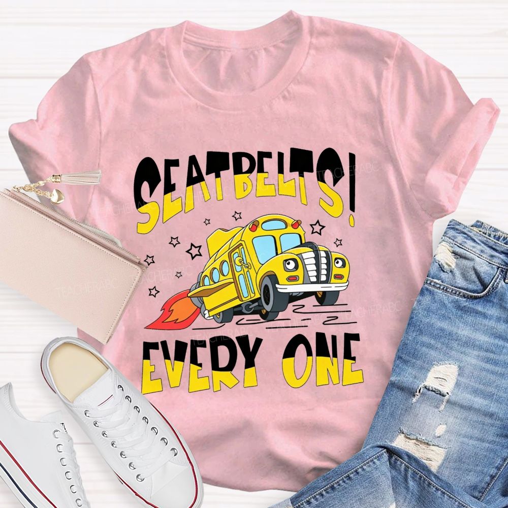 Magic School Bus Seatbelts Everyone T-shirt