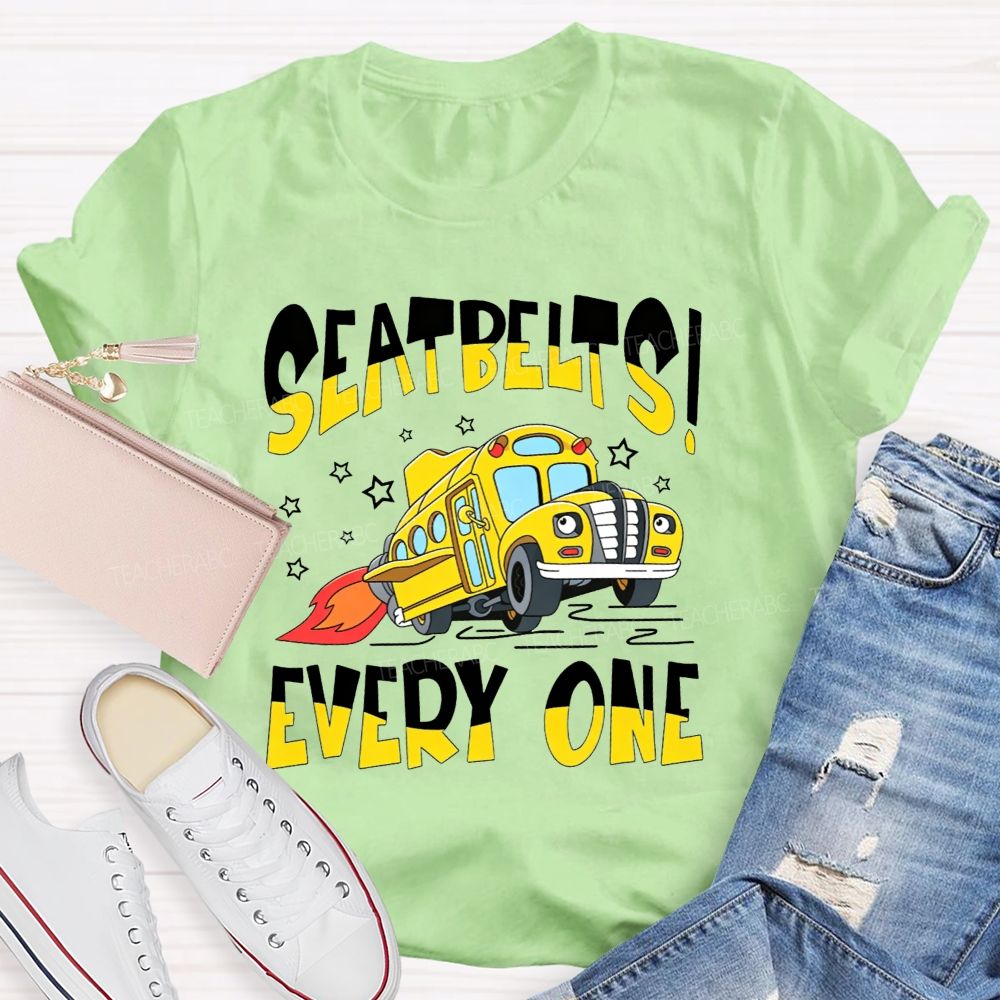 Magic School Bus Seatbelts Everyone T-shirt