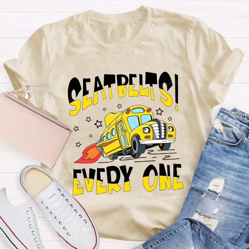 Magic School Bus Seatbelts Everyone T-shirt