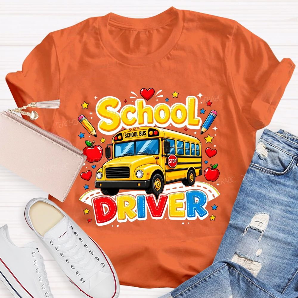 School Driver Transporting Little Learners Every Day T-shirt