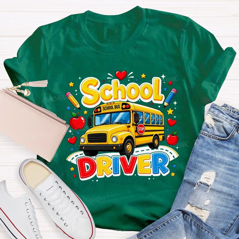 School Driver Transporting Little Learners Every Day T-shirt