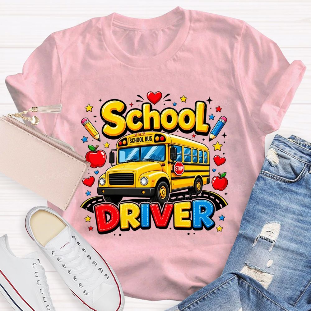 School Driver Transporting Little Learners Every Day T-shirt