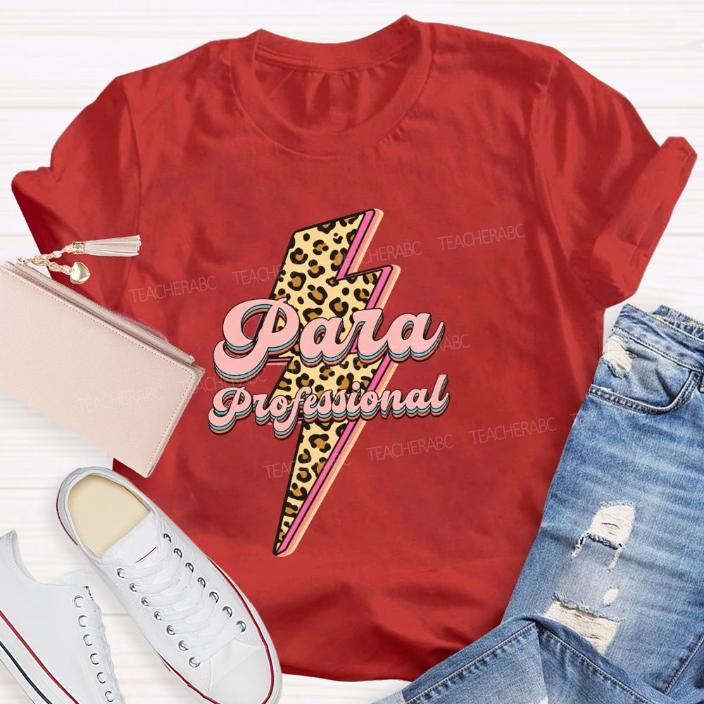 Para Professional Leopard Teacher T-Shirt