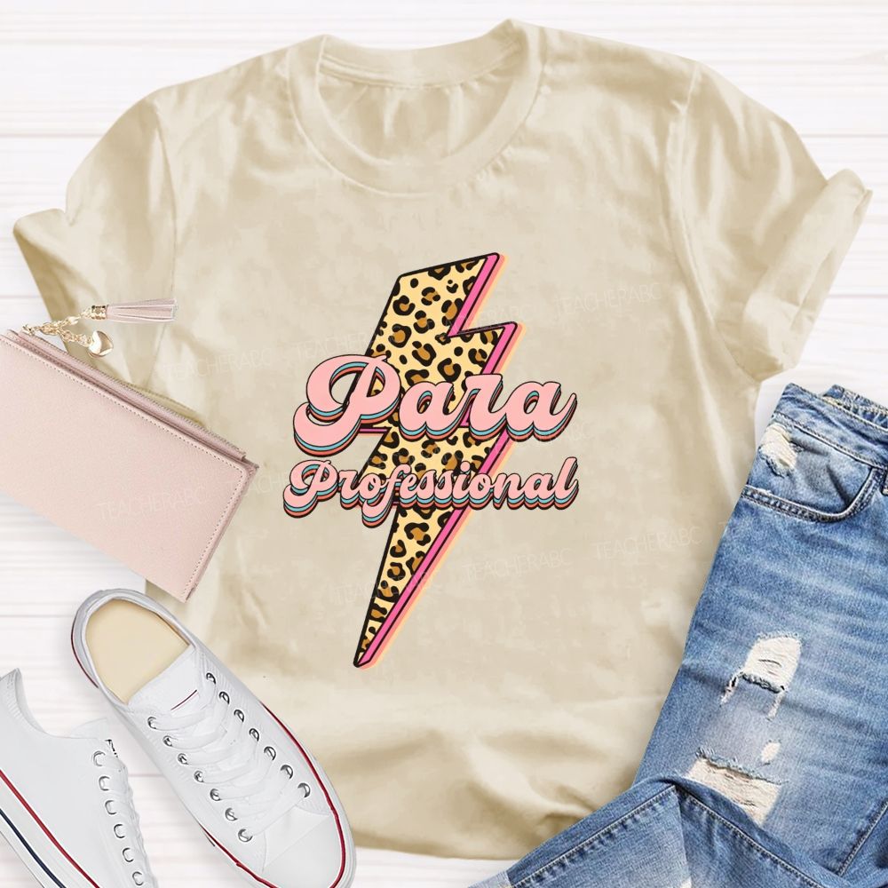 Para Professional Leopard Teacher T-Shirt