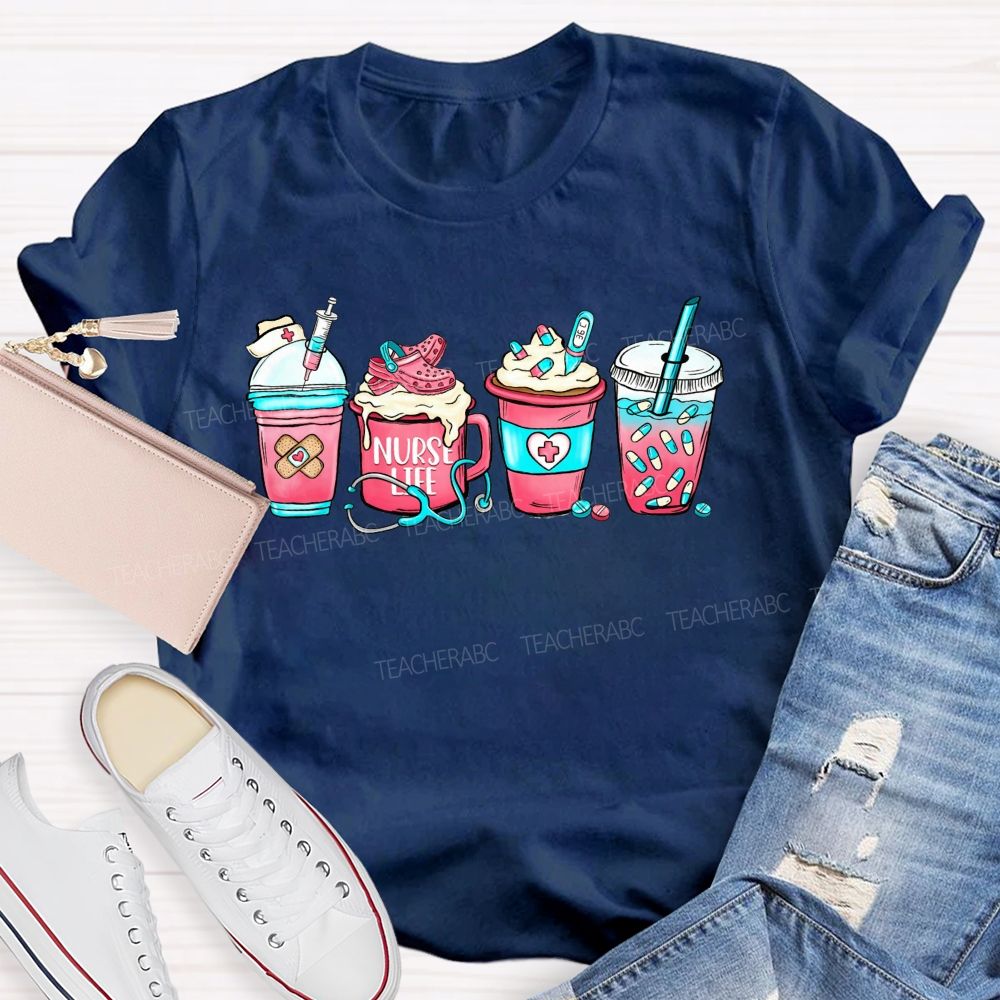 Nurse Life Drink Cup Sublimation T-shirt