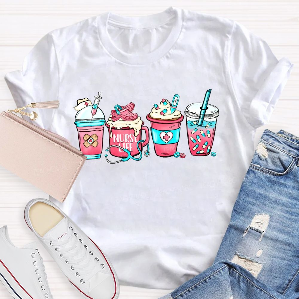Nurse Life Drink Cup Sublimation T-shirt