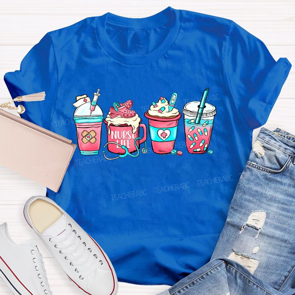Nurse Life Drink Cup Sublimation T-shirt