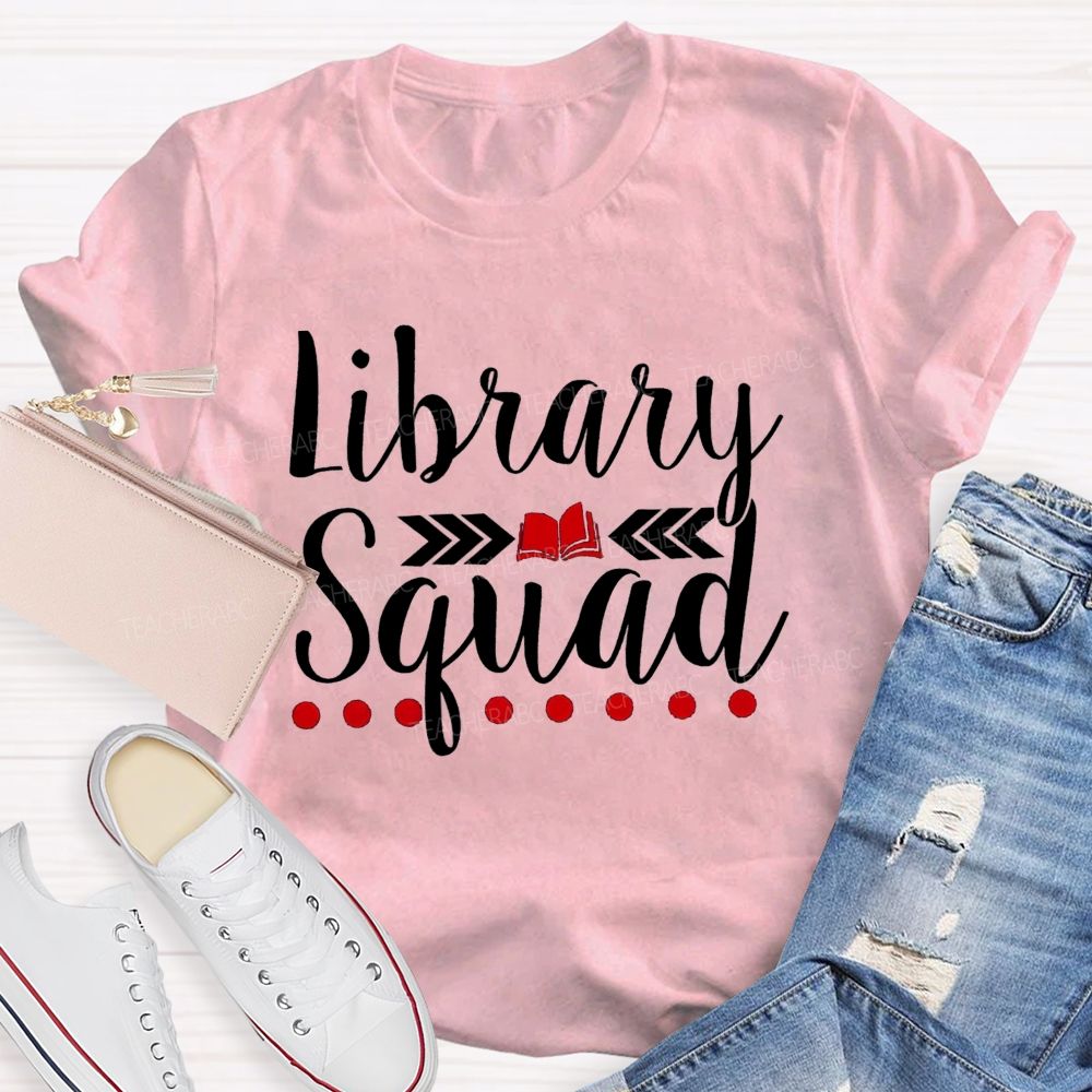 Library Squad Love Books Teacher T-shirt