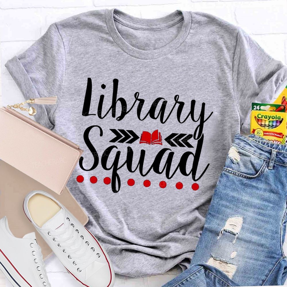Library Squad Love Books Teacher T-shirt