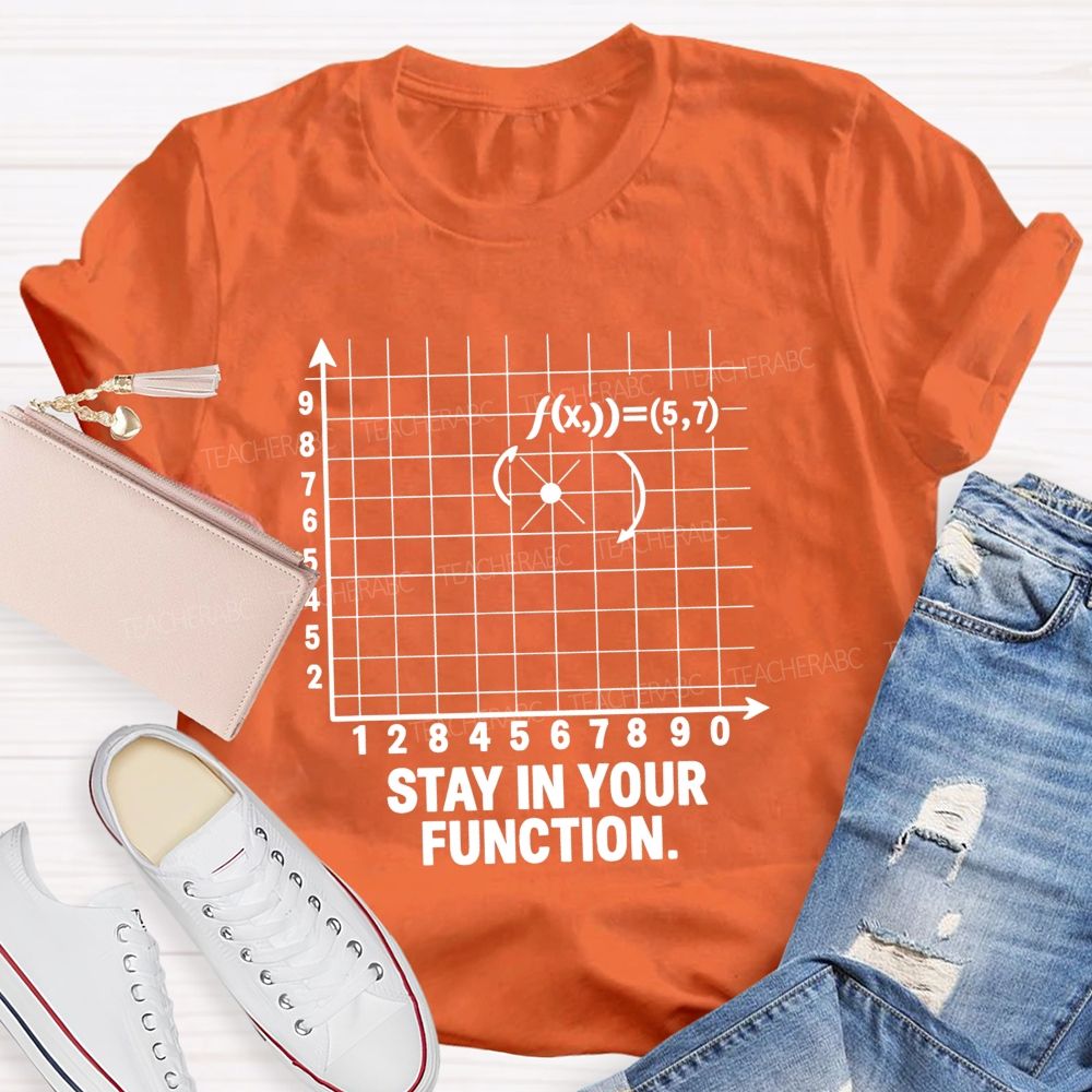 Stay In Your Function Math Teacher T-shirt