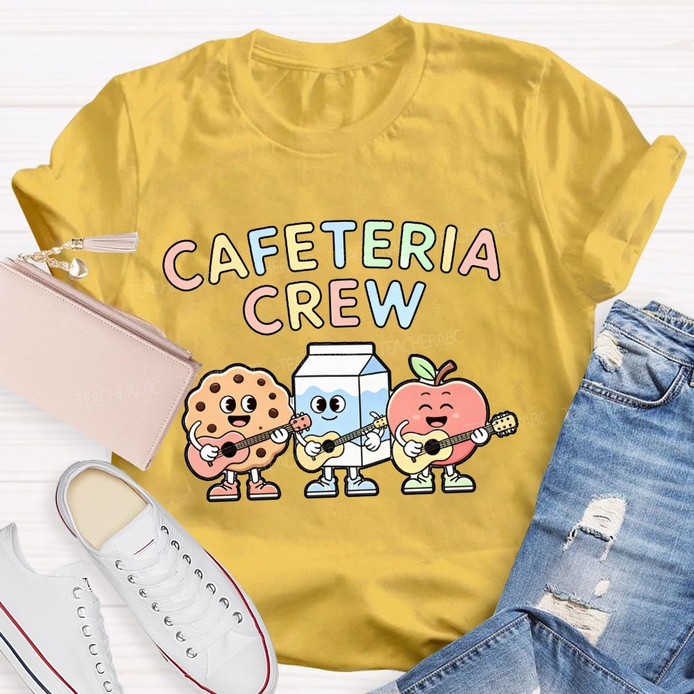 Cafeteria Crew Happy Cookie Milk And Apple Teacher T-Shirt
