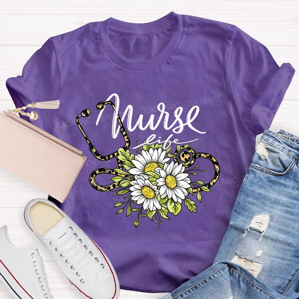 Nurse Life Powered By Compassion And Coffee T-shirt