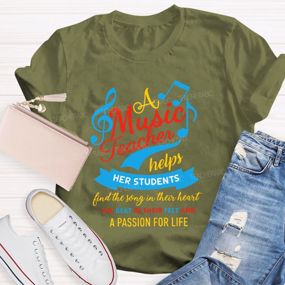 A Music Teacher Helps Her Students Find The Song In Their Heart T-shirt