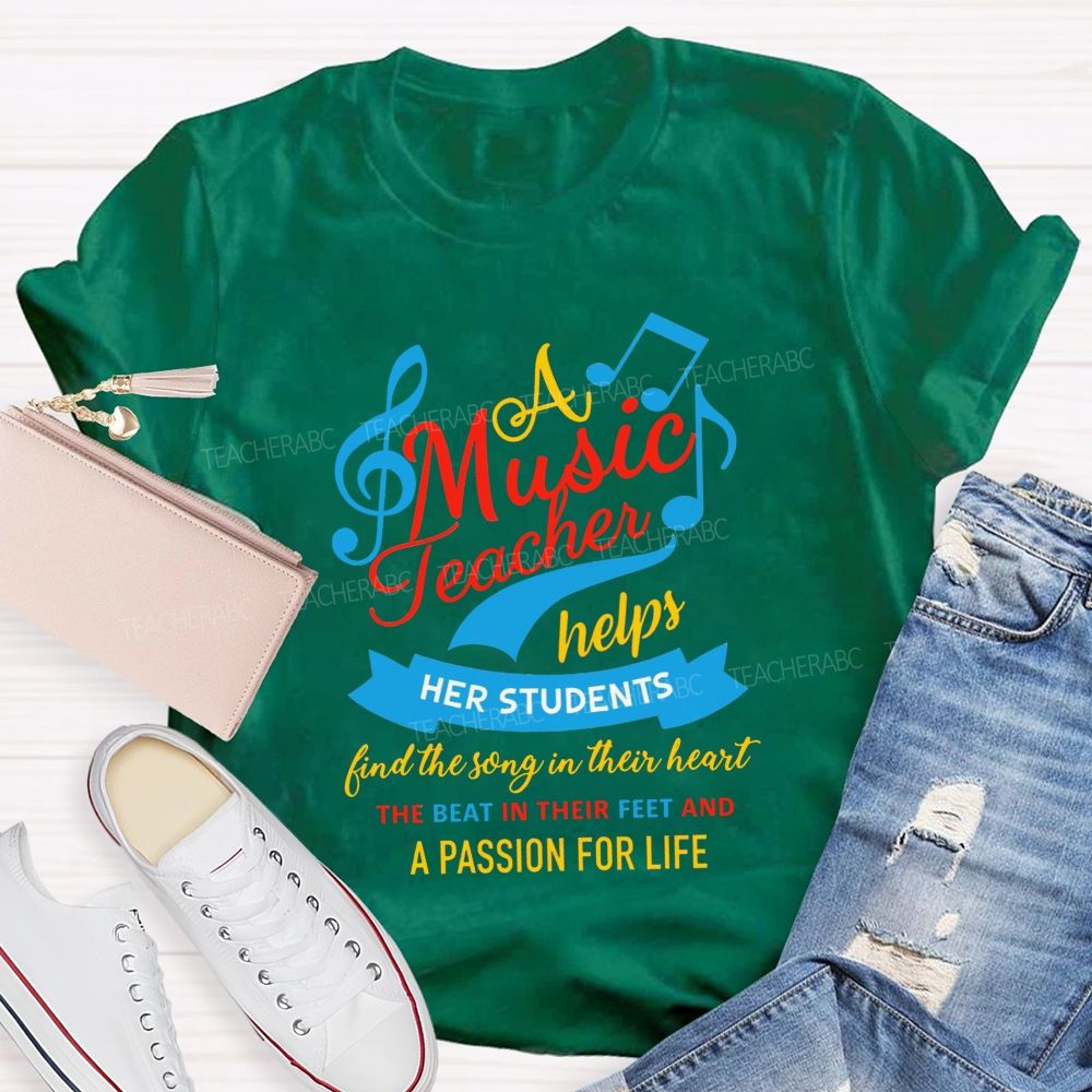 A Music Teacher Helps Her Students Find The Song In Their Heart T-shirt